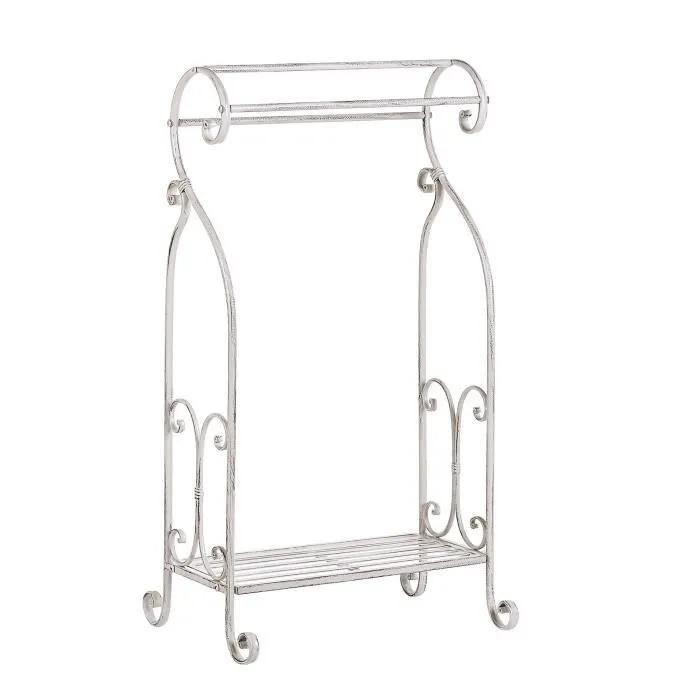 beliani towel stand linares white 49x91cm