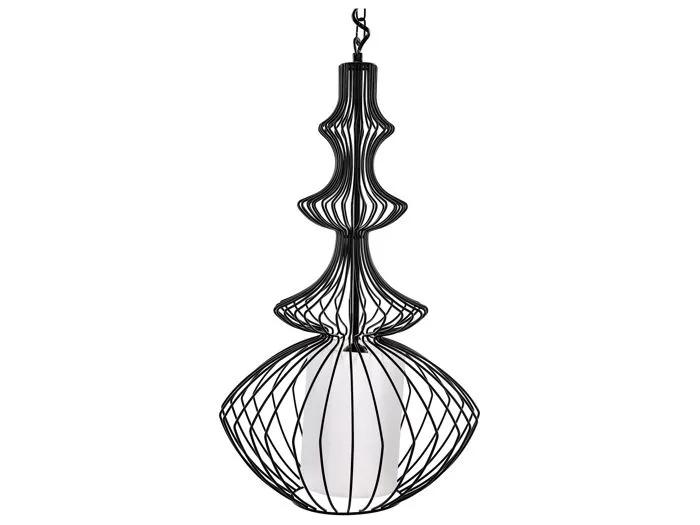 beliani suspension lamp kolva black 60w