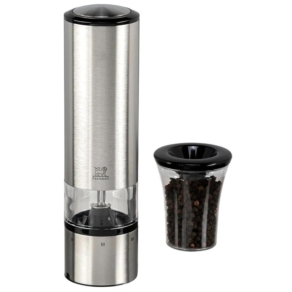 peugeot electric pepper grinder elis sense 20cm stainless steel