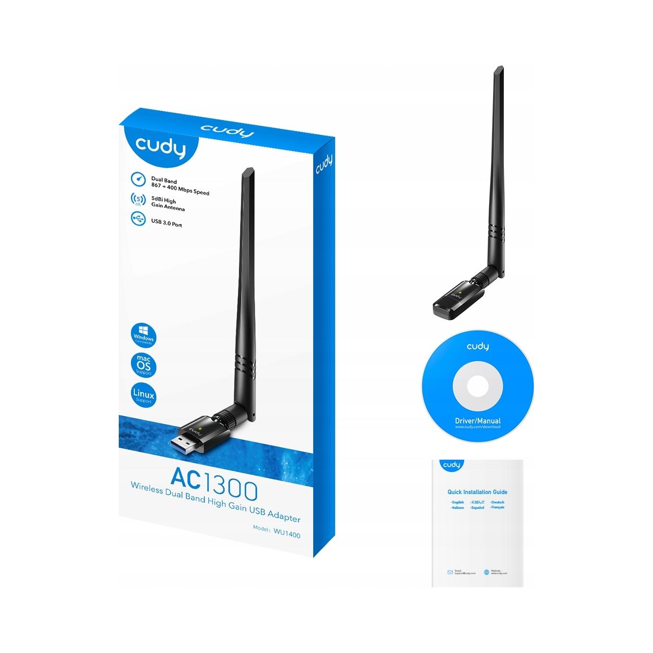 cudy usb wifi adapter wu1400 ac1300