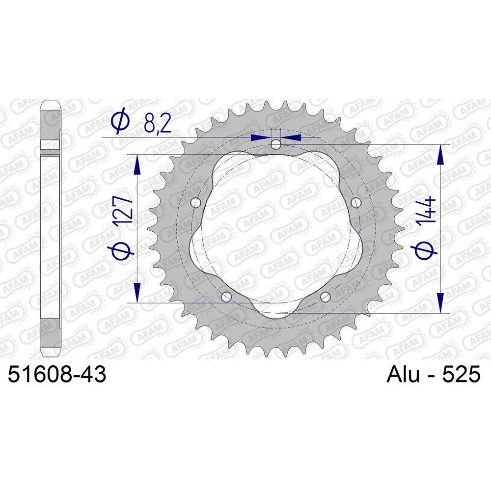 afam rear sprocket 51608 37t