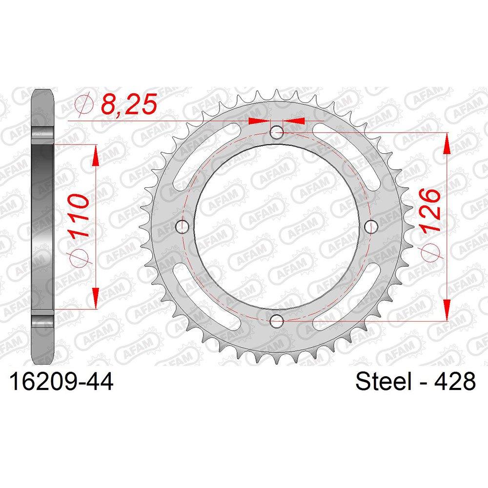 afam rear sprocket 16209-428 44t