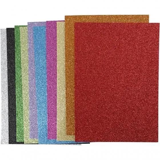creativ company eva foam sheets glitter a4 10 pcs