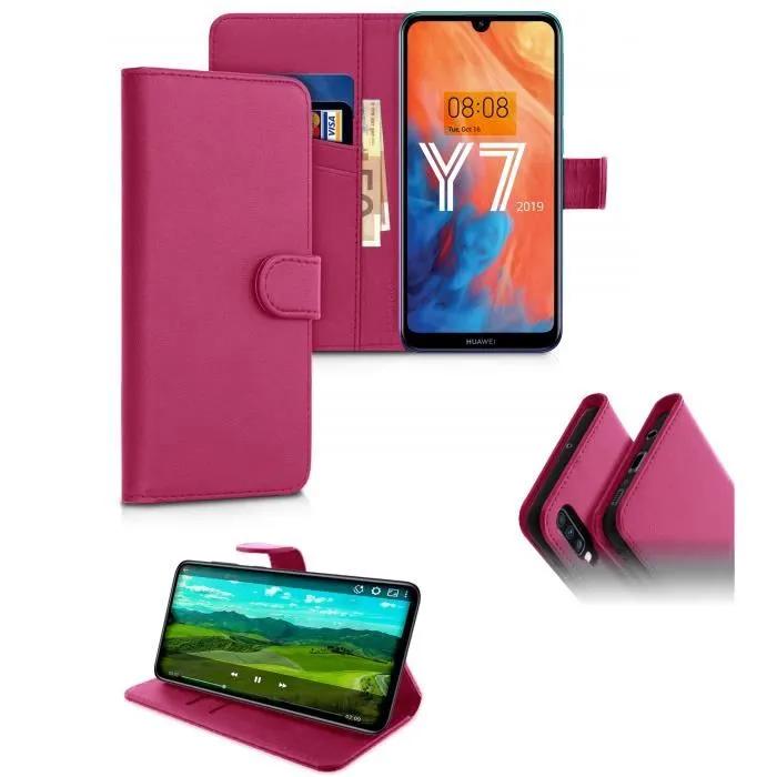 huawei phone case wallet y7 2019 rose