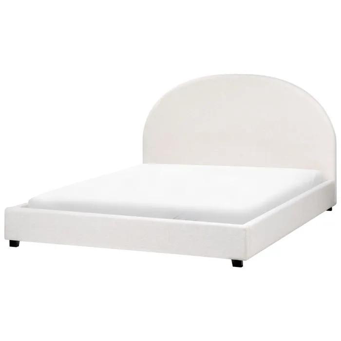 beliani bed frame vaucluse 160x200cm broken white