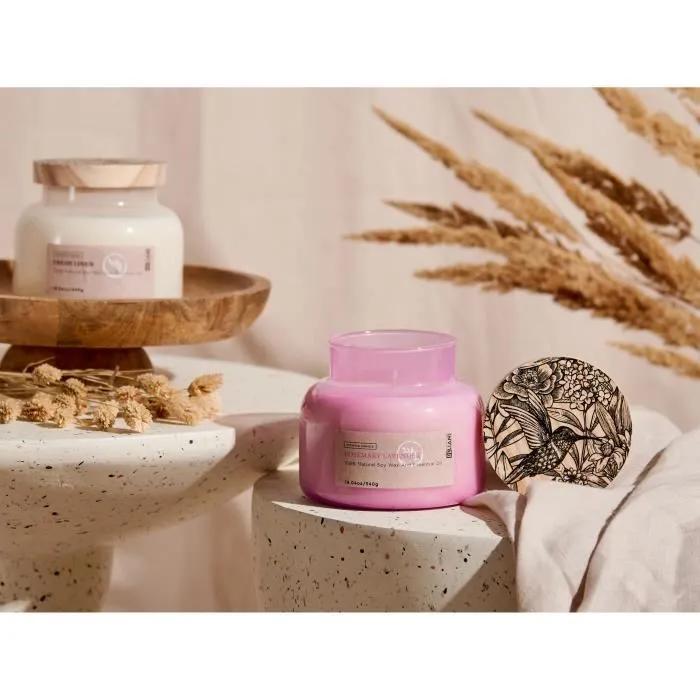 beliani scented candle delight bliss lavender rosemary 10cm