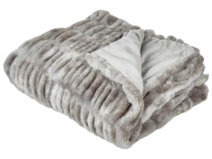 beliani bedspread macodes synthetic fur 150x200cm