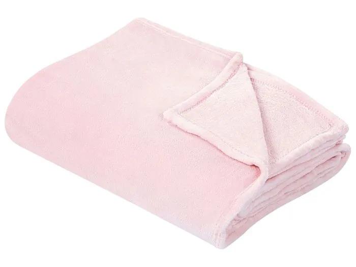 beliani blanket bayburt pink 150x200cm