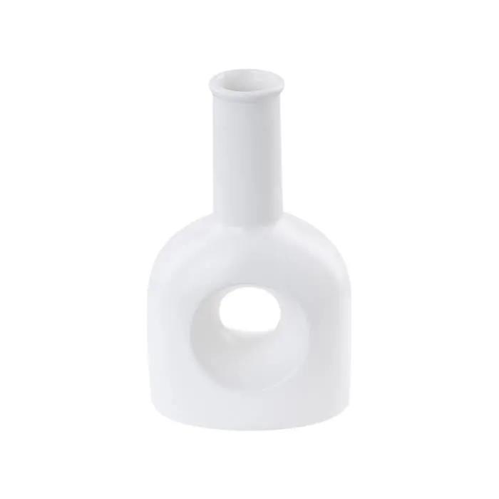 beliani vase thebes ceramic white 22cm
