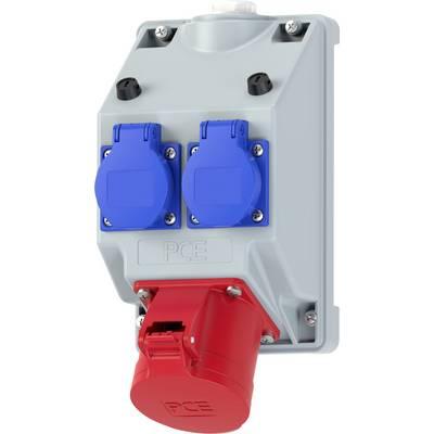 pc electric socket splitter 16082542 grey/blue/red