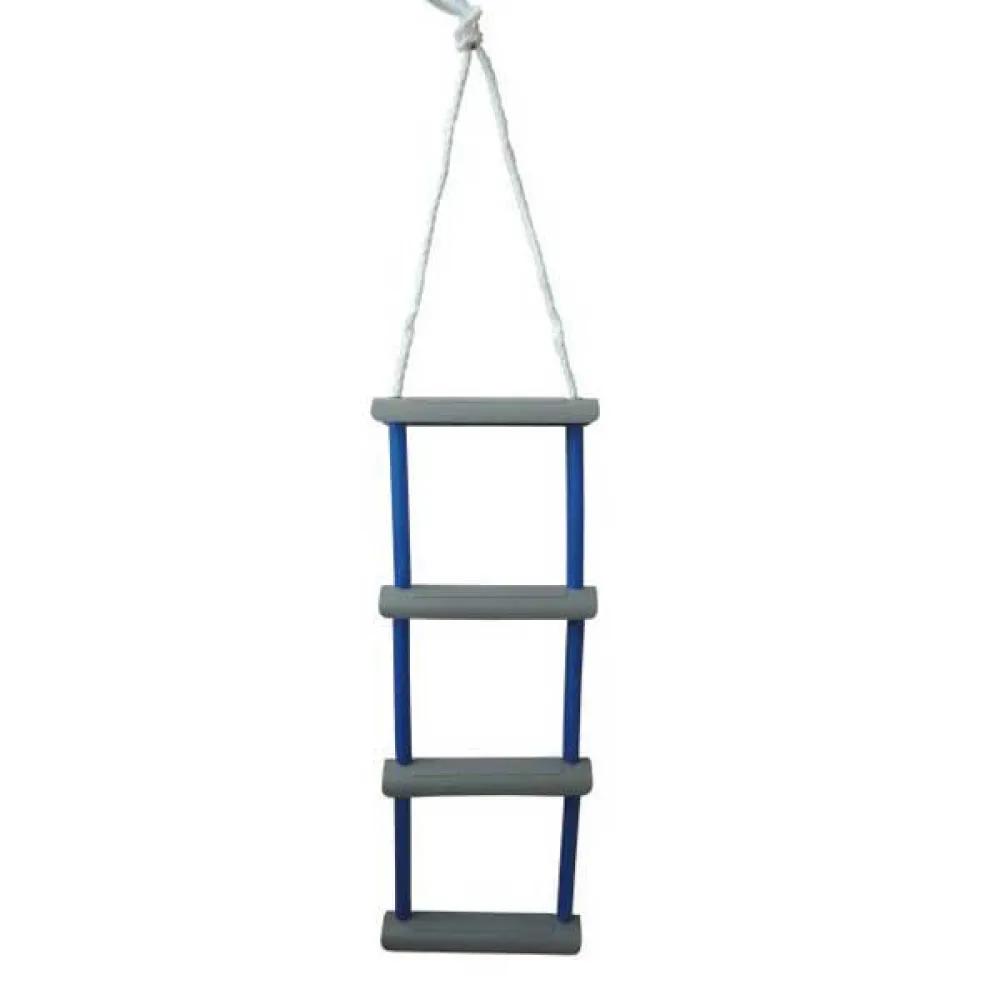 trem folding ladder 4 steps gray/blue
