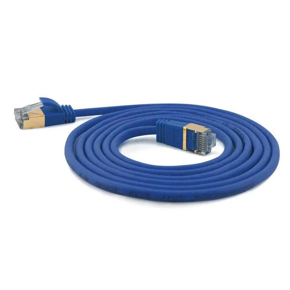 wantec network cable cat7 s/ftp 0.1m blue