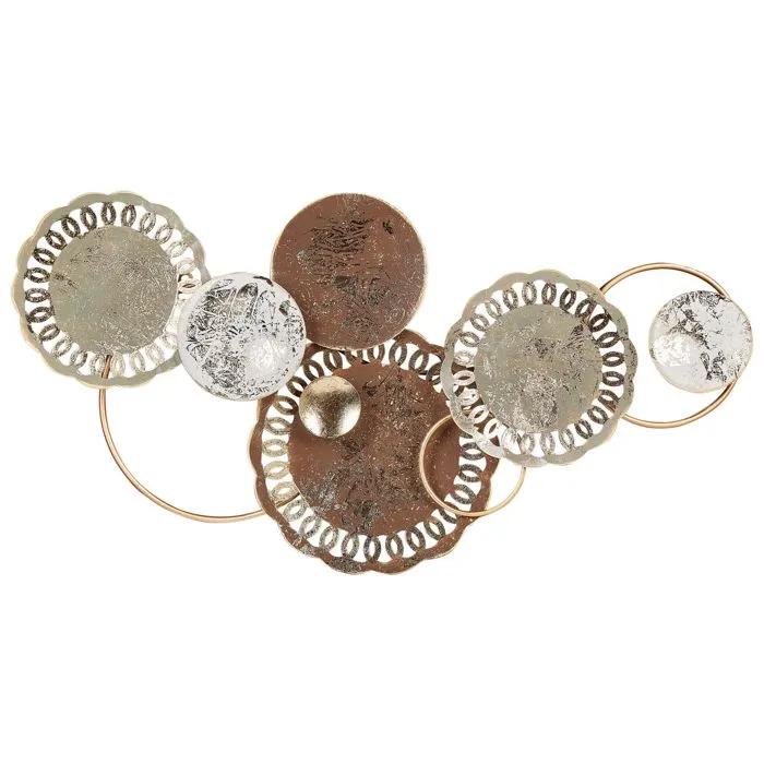 beliani wall decoration plutonium metal multicolor 48cm