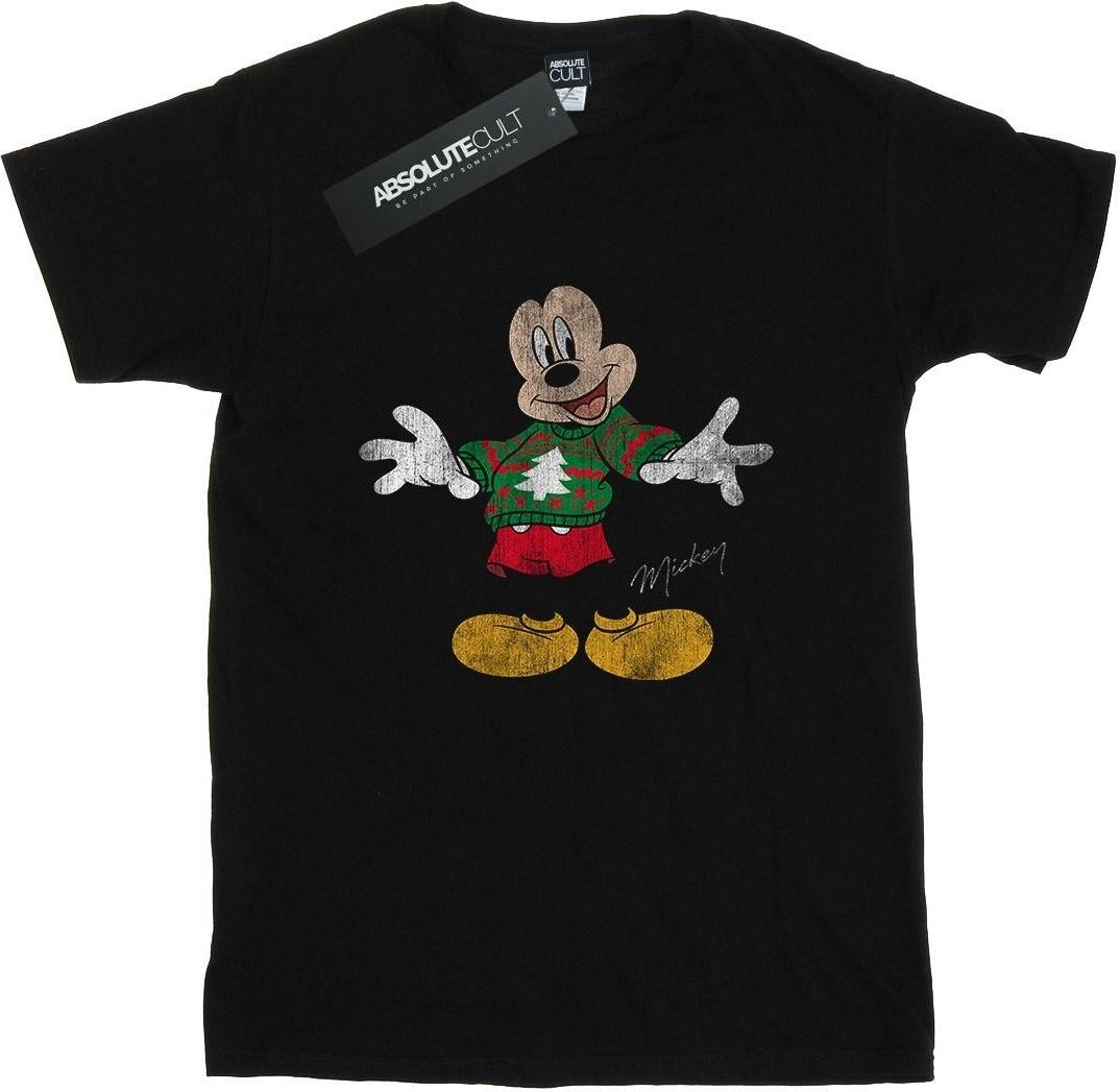 disney t-shirt mickey mouse christmas xl black