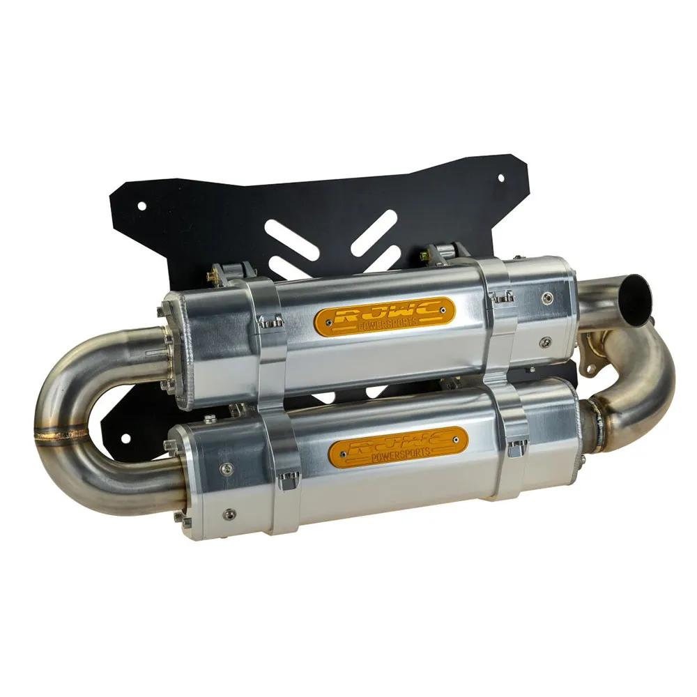 rjwc slip-on muffler apx dual q polaris rzr pro xp homologated