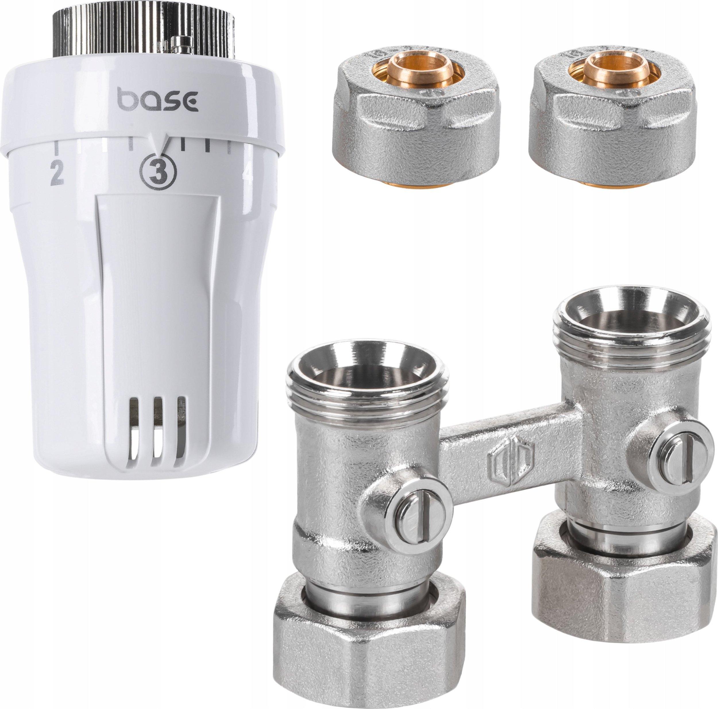 schlosser thermostatic heads connection set simple 16mm x 3/4 inch