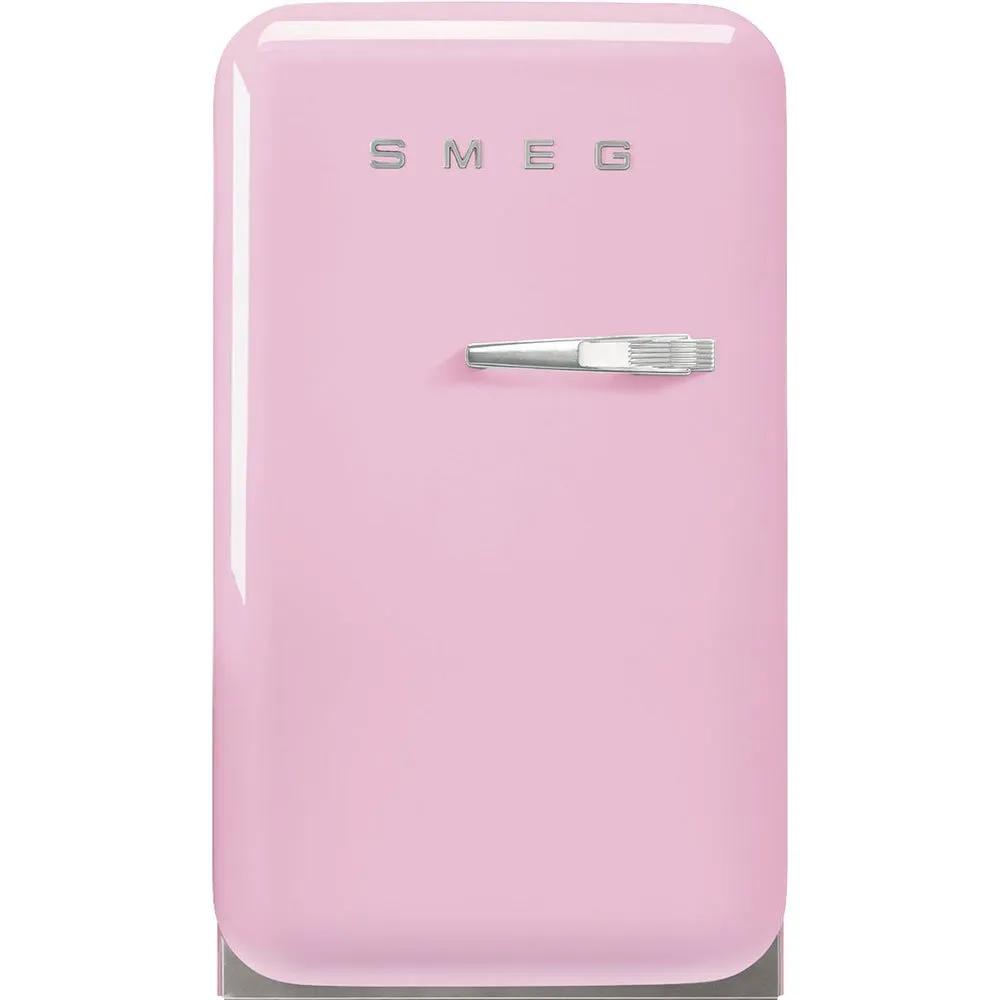 smeg mini refrigerator fab5lpk5 pink 34l