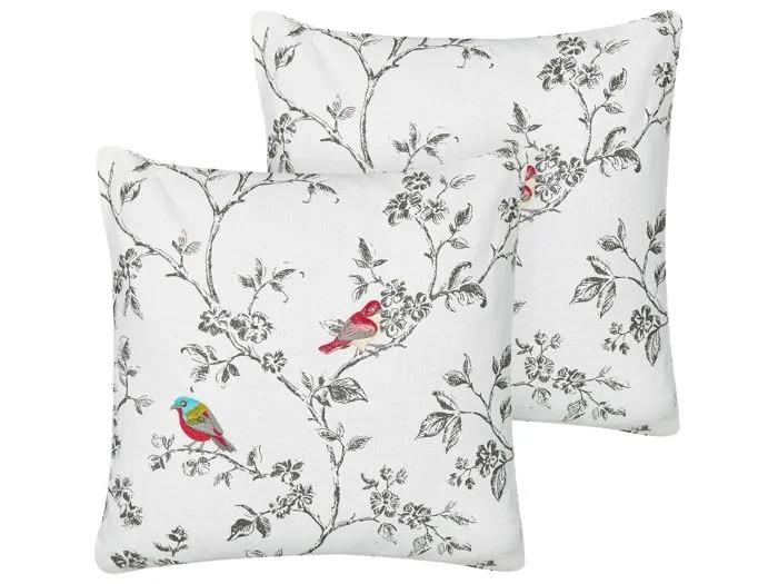 beliani decorative cushions dillenia 45x45cm 2 pack