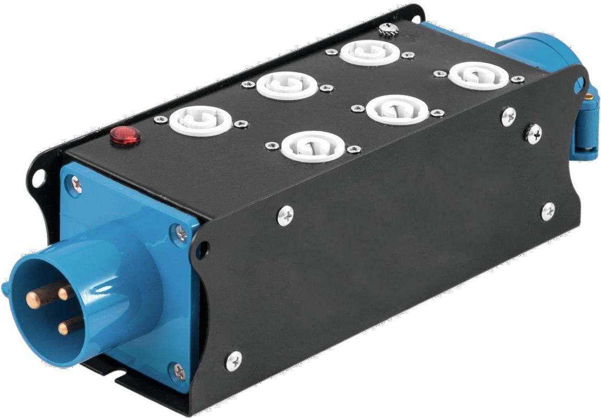 eurolite power split box sab-62x 6 outputs