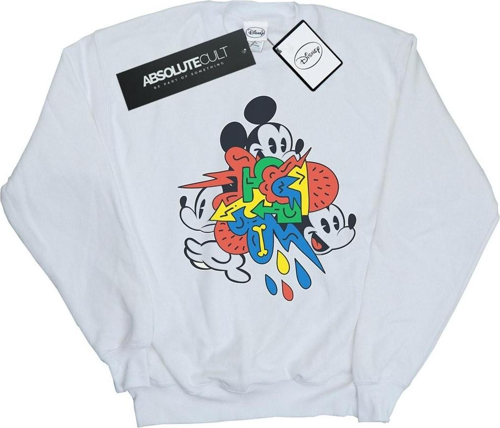 disney sweatshirt mickey mouse vintage arrows white xxl