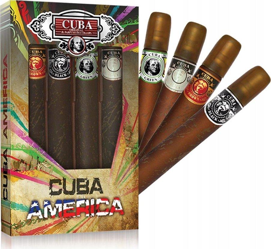 cuba perfume set original black/green/brown/grey 4 pack 35ml