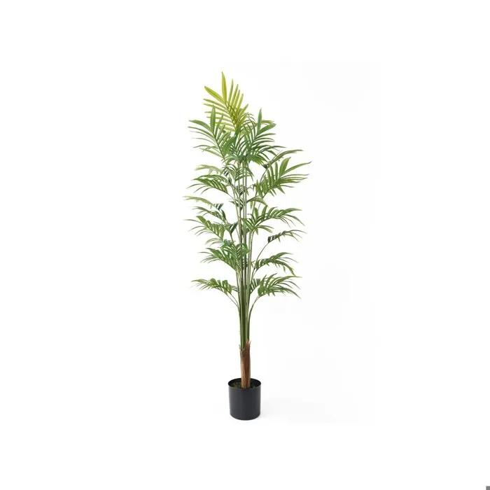 present time artificial plant gold palm tree large 65x65x160cm