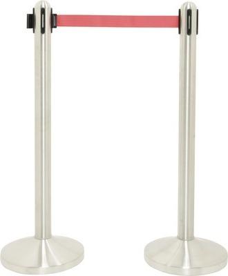 securit retractable barrier post 2.10m red