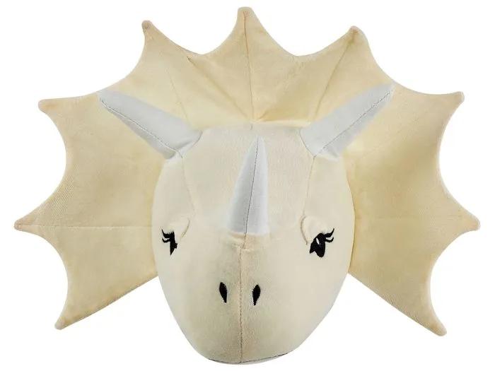 beliani wall decoration dinosaur rexx beige 37 cm