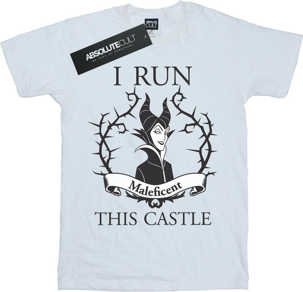 disney t-shirt i run this castle white s