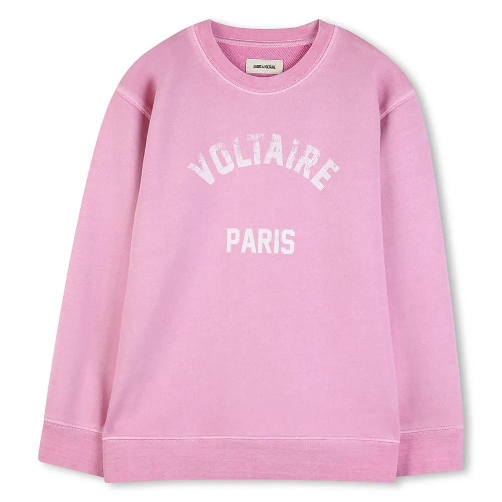 zadig-voltaire sweatshirt x60540 depp pink 8 ans