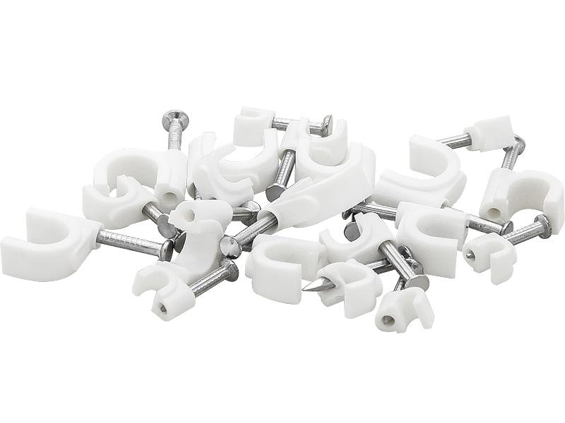 elektro-plast cable clips flop-8/6 white 100 pack