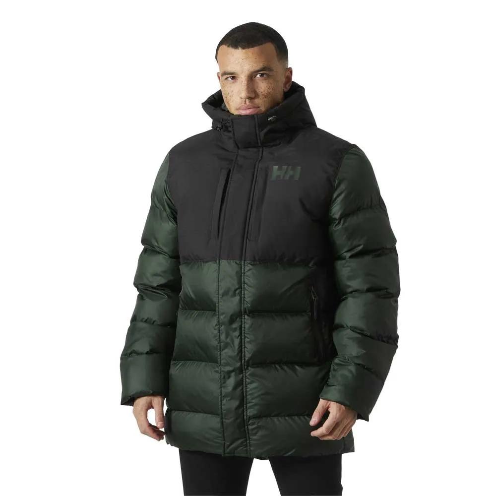 helly hansen padded jacket active puffy long dark jungle l