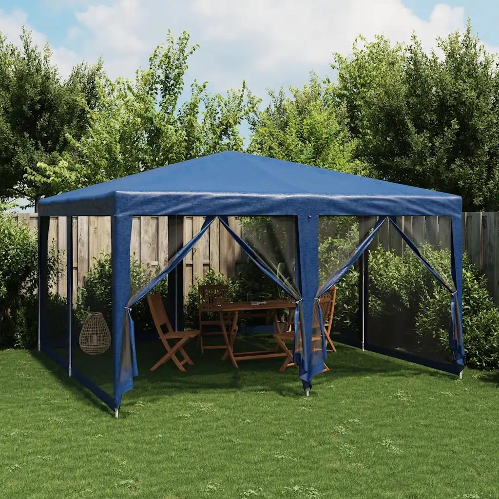 vidaxl party tent 4x4m hdpe 8 mesh sides