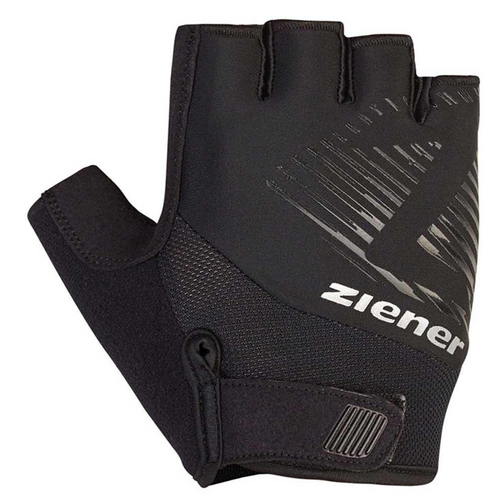 ziener cycling gloves curdt gel padding black size 8