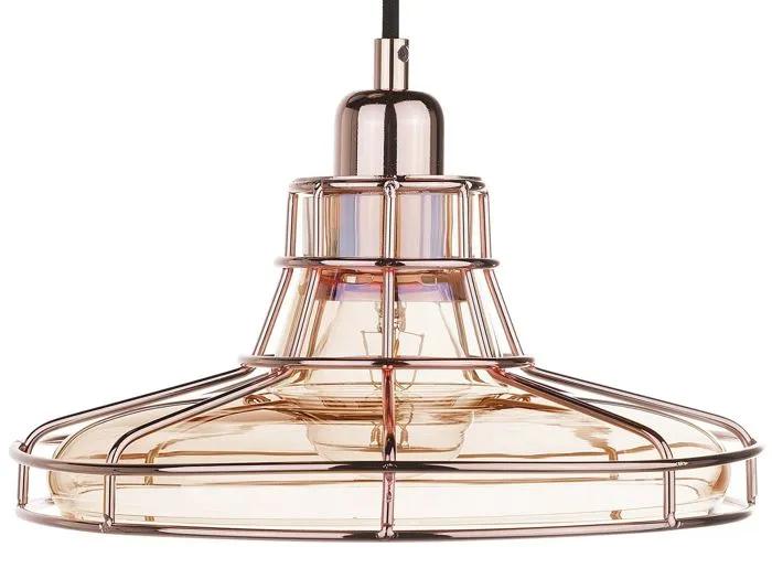 beliani pendant lamp torre copper 117cm