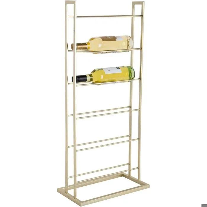 present time wine rack single floor gold 38x20x84.5cm