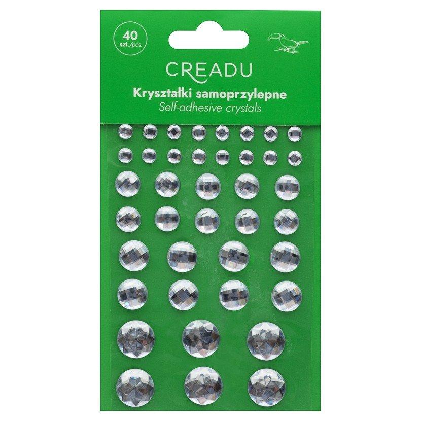 creadu sequins self-adhesive crystal assorted sizes 40 pcs
