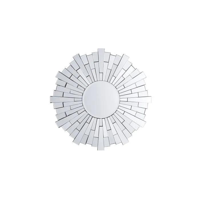 beliani wall mirror vire silver 70cm