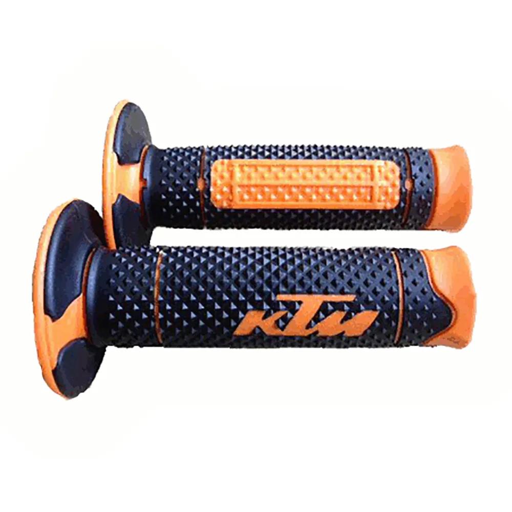 ktm handle grips closed end black/orange one size
