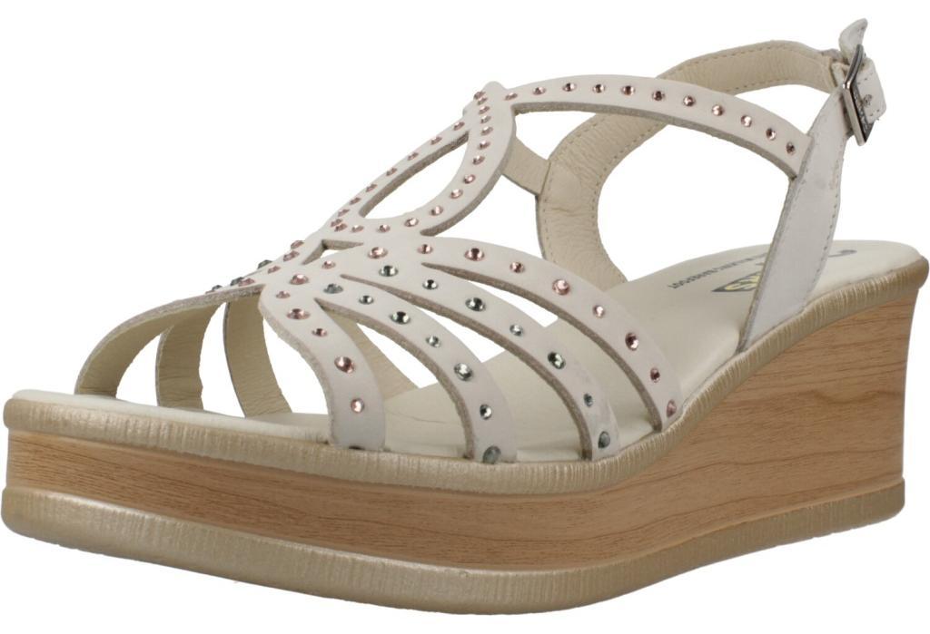 24 horas platform sandals 26792 beige