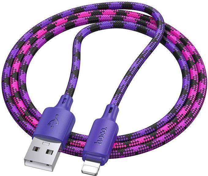 hoco usb a to lightning cable x116 2.4a 1m gradient purple