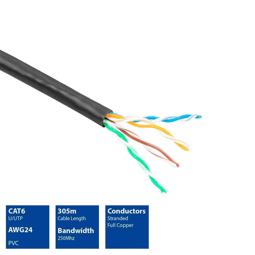 act network cable cat6 305m black