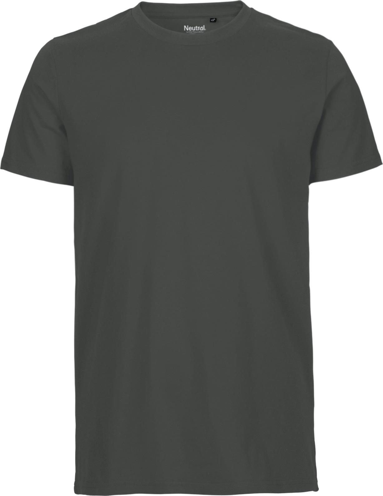 neutral t-shirt mens fitted ne61001 charcoal xxl