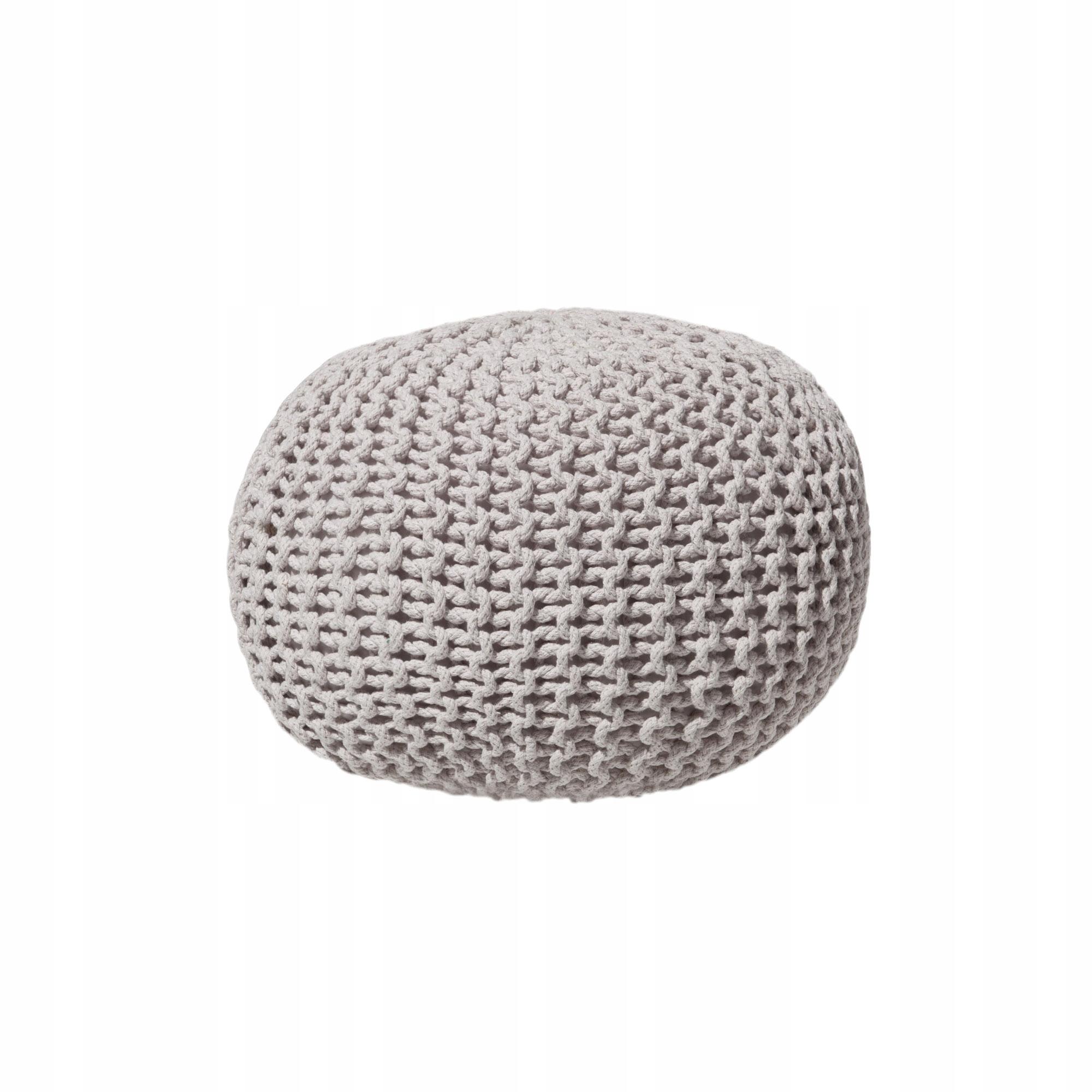 beliani pouf conrad gray cotton 40 cm