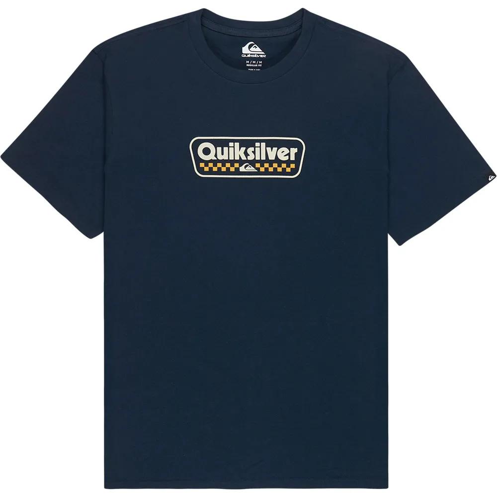 quiksilver t-shirt ev starting grid graphic print blue m