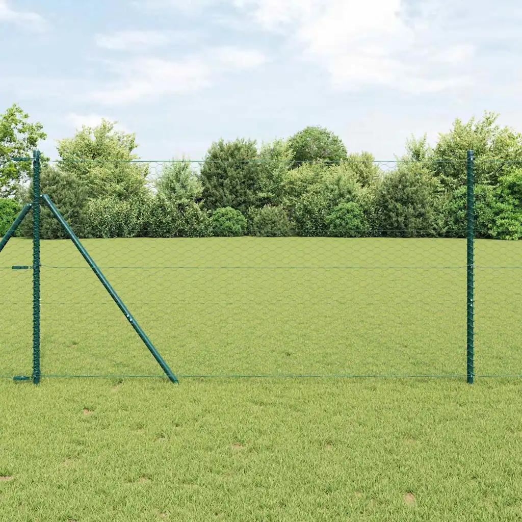vidaxl fence panel hexagonal green 1.2x100m pvc