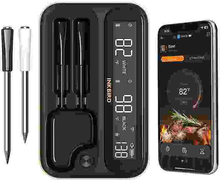 inkbird wireless thermometer int-12bw dual probes