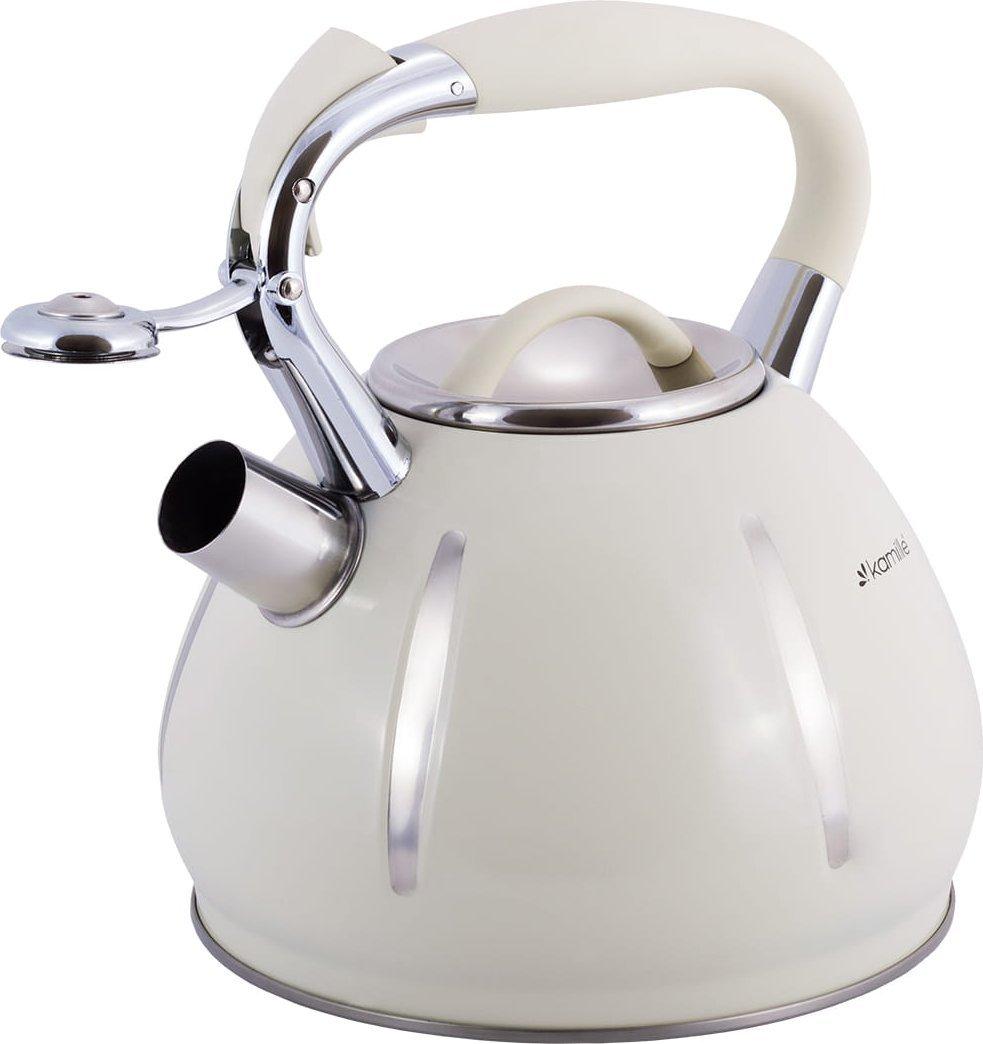 kamille kettle steel with whistle induction 3.0l