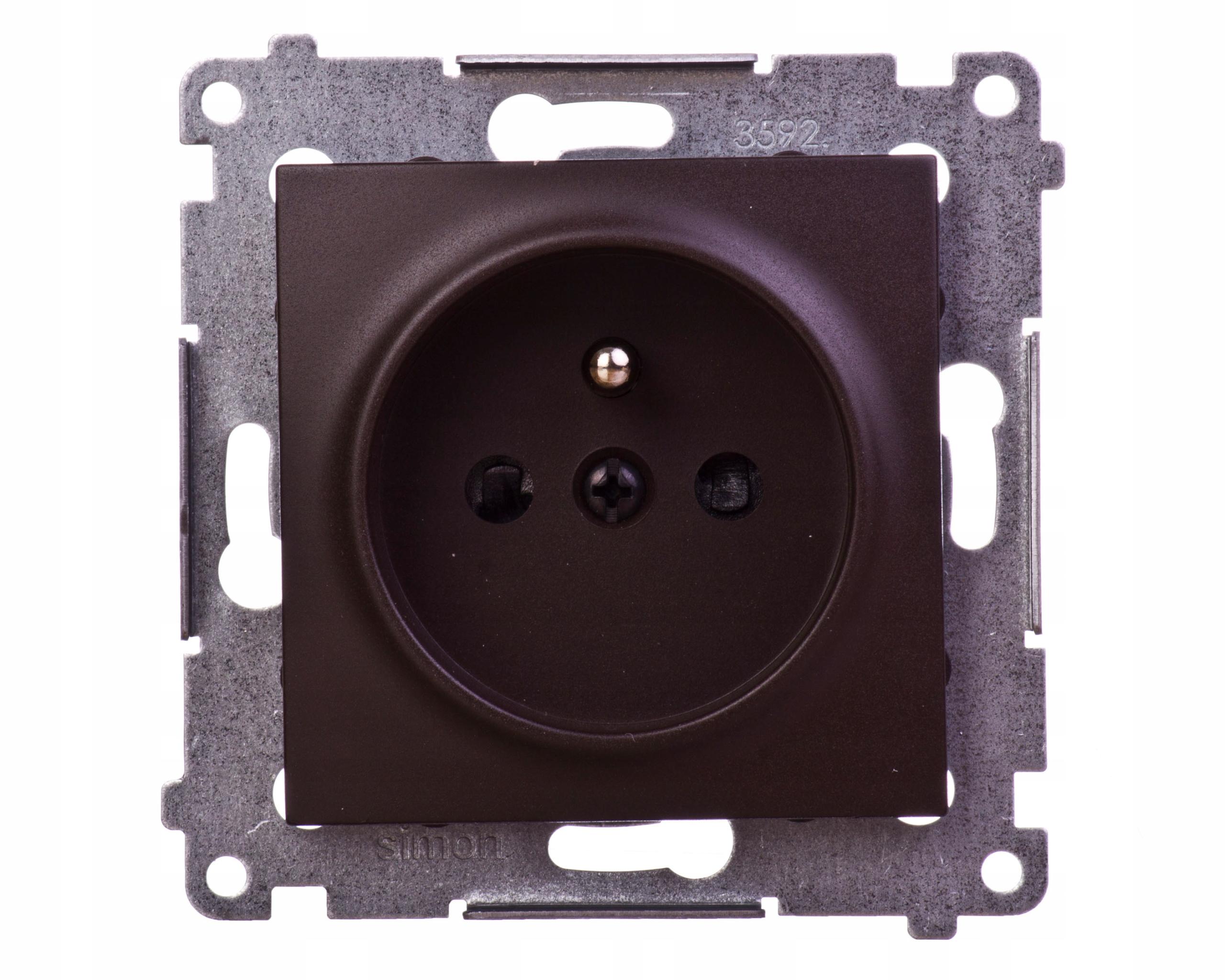 kontakt-simon electrical outlet simon54 brown 16a