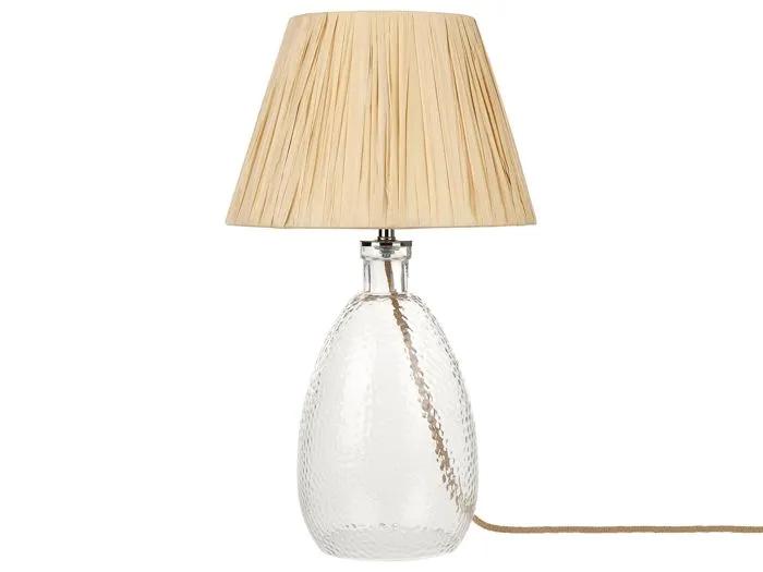 beliani table lamp blanco transparent 54 cm 40w